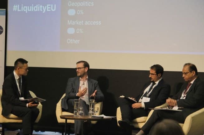Coskun Tarkocin on a four-person Funding & Liquidity panel at a CeFPro conference